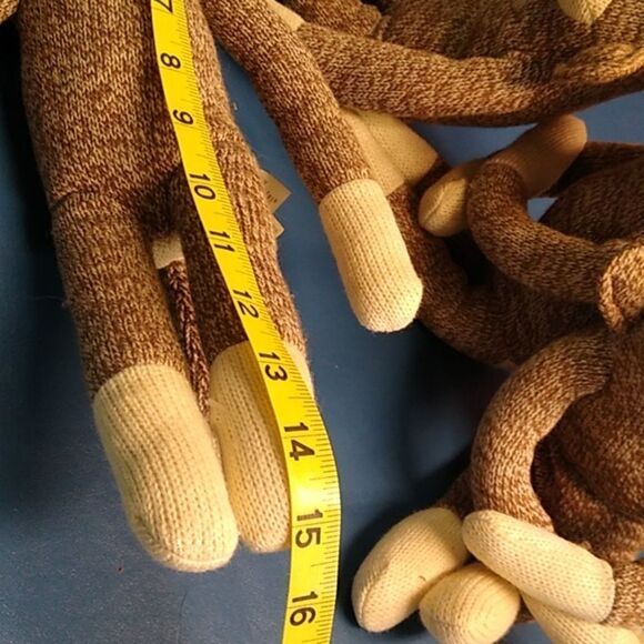 Sock Monkey Plush Toy Set - Bunch of Monkeys and Small Tree Ornament (5) - Picture 6 of 8